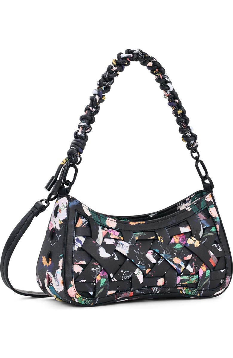 Desigual Faux Leather Crossbody Bag, Alternate, color, Black