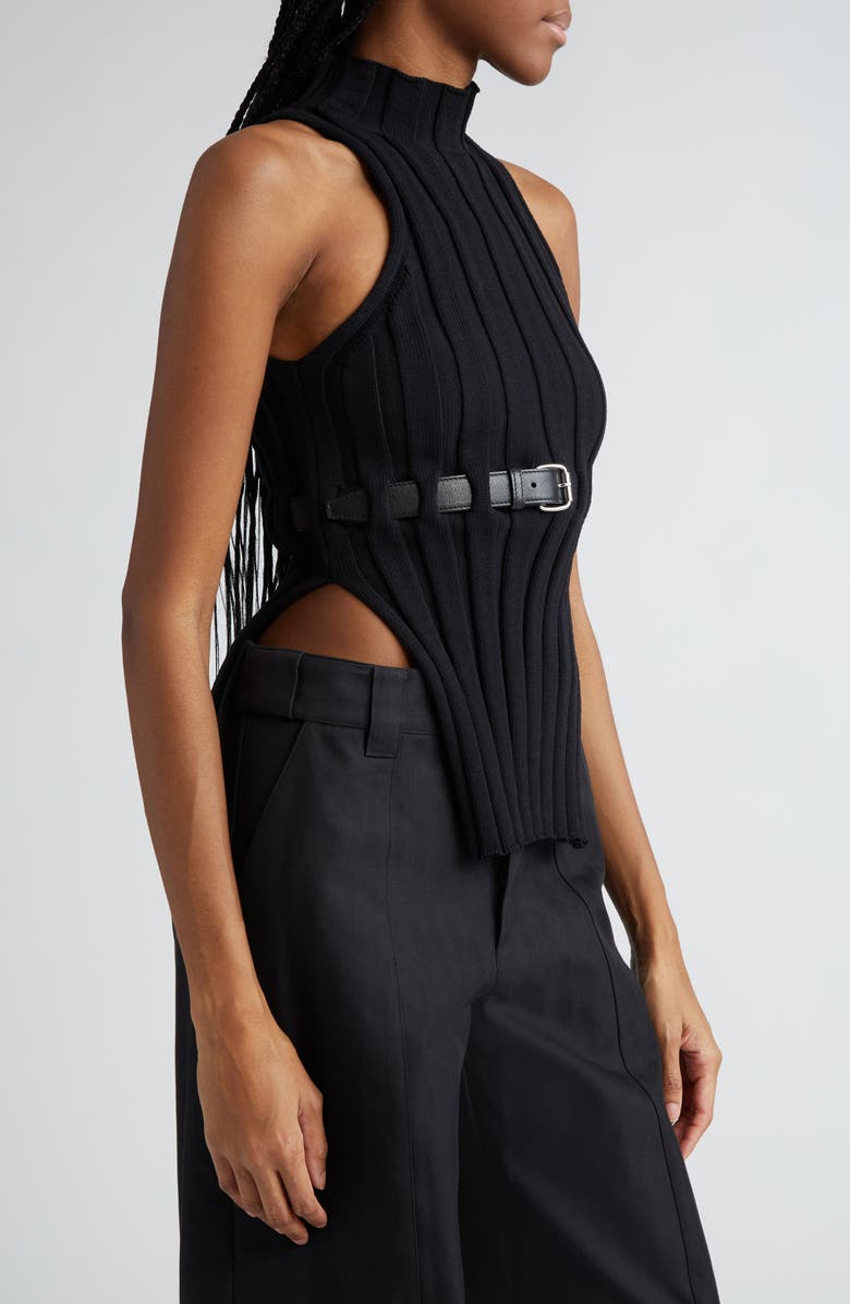 Alexander Wang Belted Rib Sweater Tank, Alternate, color, 