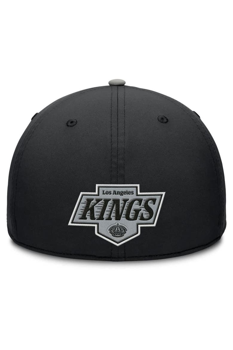 Men's Fanatics Black/Gray Los Angeles Kings Authentic Pro Rink Team Code Flex Hat, Alternate, color, Black