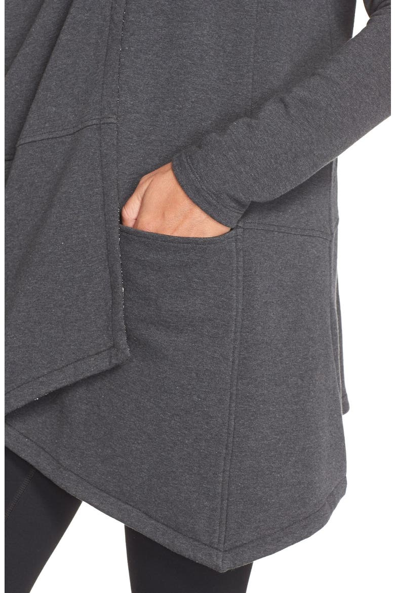 'Cozy Cozy' Hooded Wrap, Alternate, color, GREY DARK CHARCOAL HEATHER