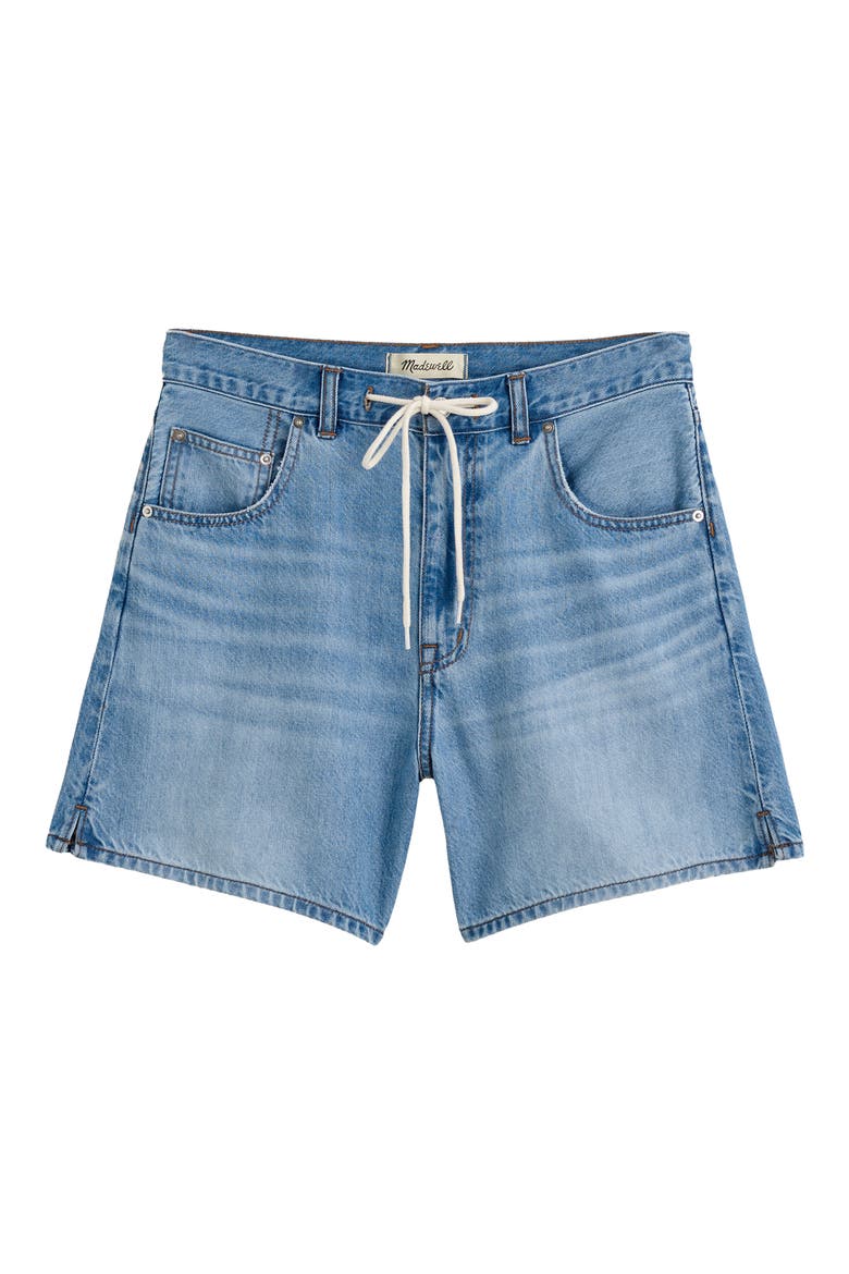Drawstring Denim Shorts, Alternate, color, HAMBLEY WASH