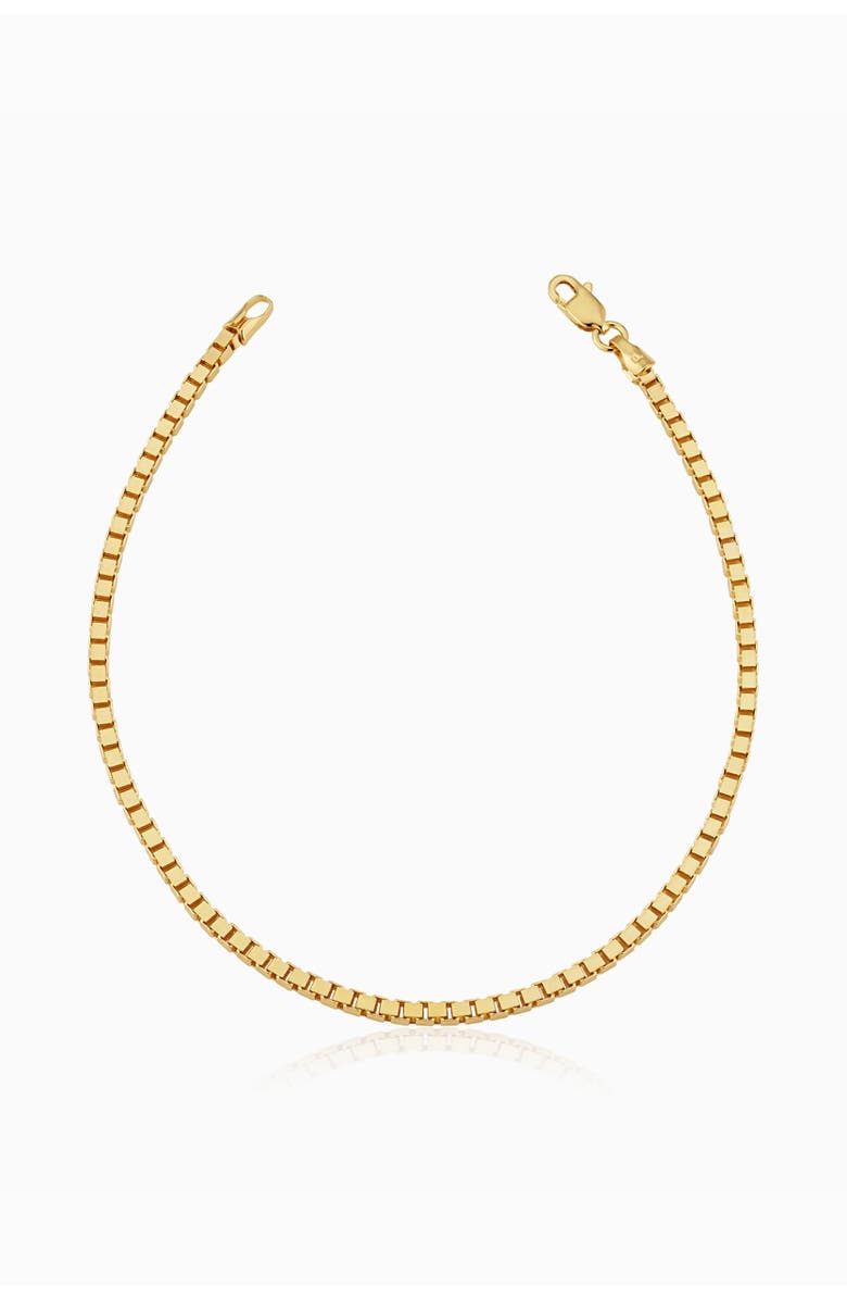 Oradina 14K Gold Bodega Box Bracelet, Main, color, Yellow Gold