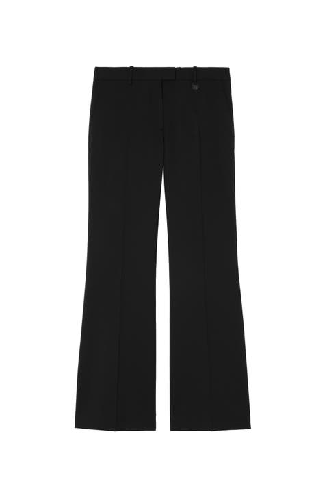 Wool Blend Tailored Trousers