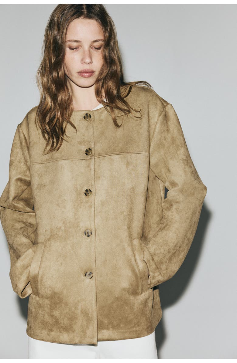 H&M Napped Jacket, Alternate, color, Beige