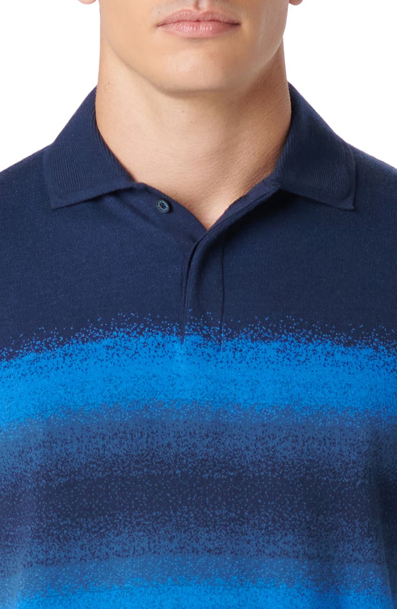Bugatchi Cotton & Silk Polo, Alternate, color, Navy