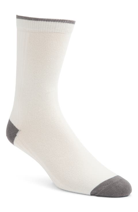 Stripe Cotton Blend Crew Socks