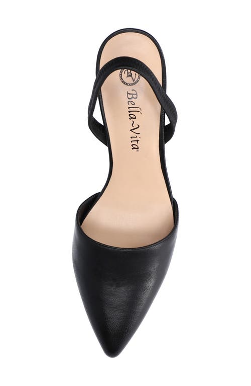 Bella Vita Sarah Slingback Pointed Toe Kitten Heel Pump In Black