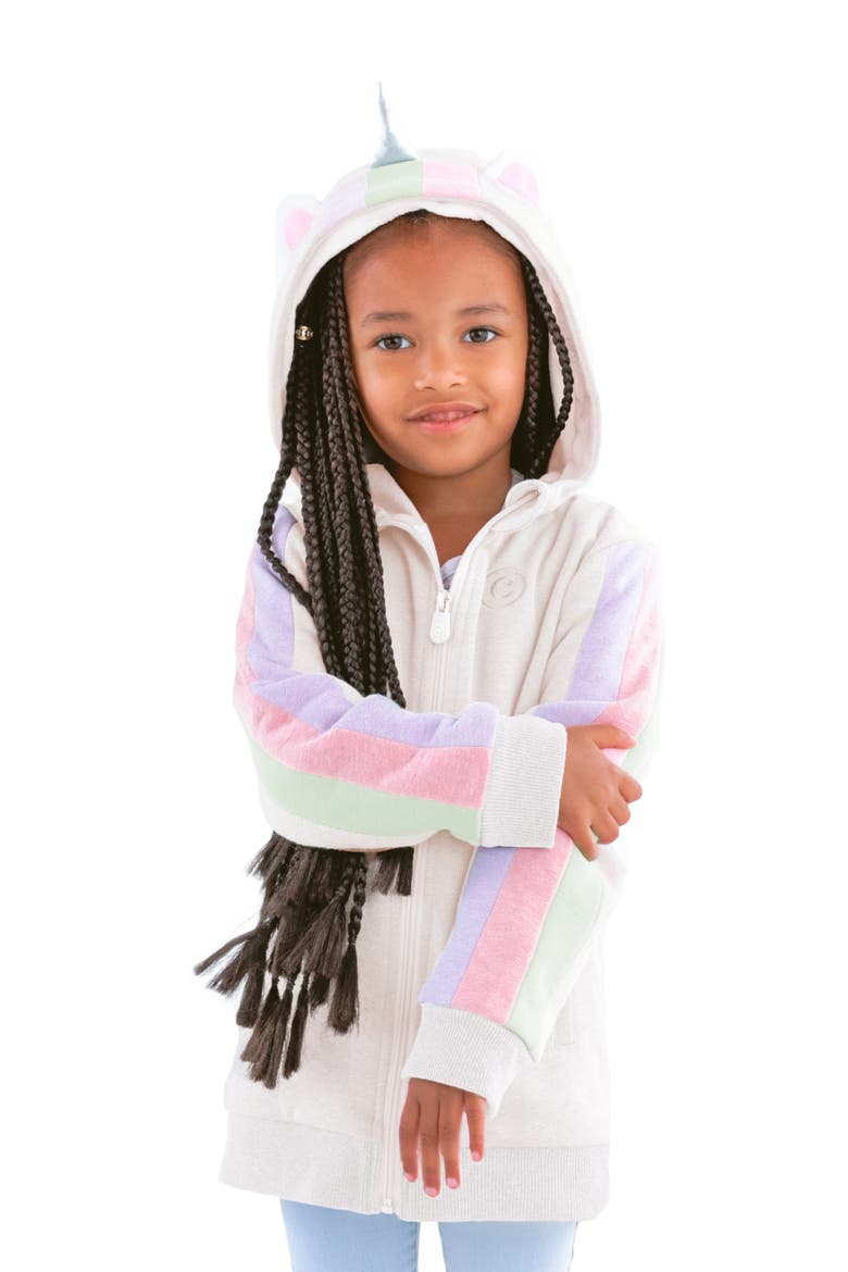 Uki 2-in-1 Stuffed Animal Hoodie, Alternate, color, GREY MARL MIX