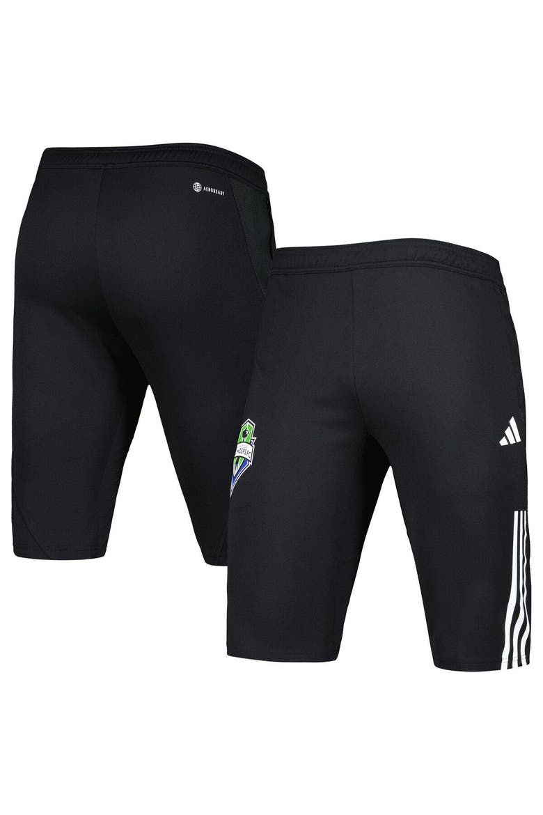 Men's adidas Black Seattle Sounders FC 2023 On-Field Training AEROREADY Half Pants, Main, color, Black