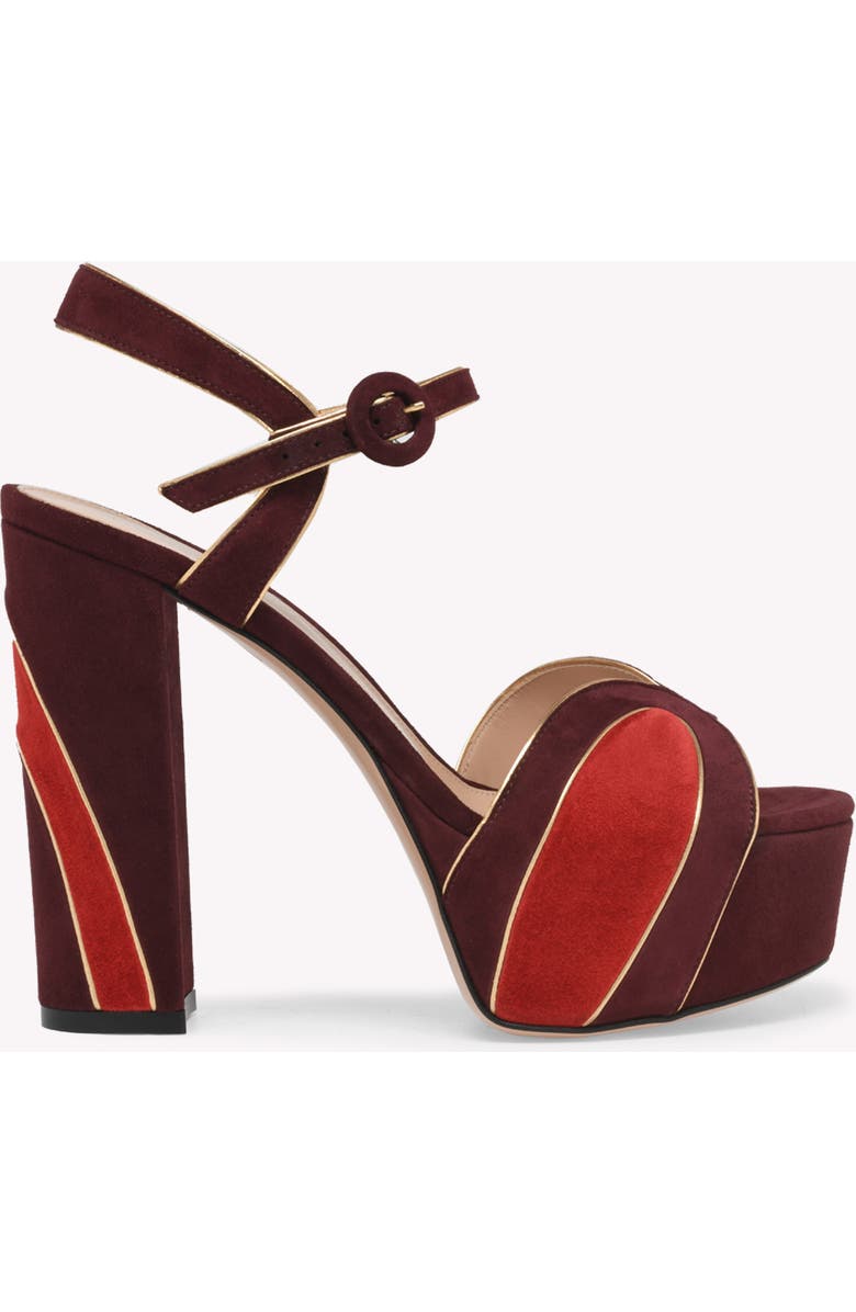 Gianvito Rossi Tamara Sandals, Main, color, Burgundy Suede
