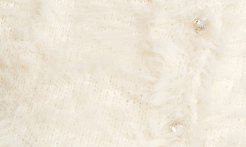 Wayf Kat Fuzzy Cardigan In White