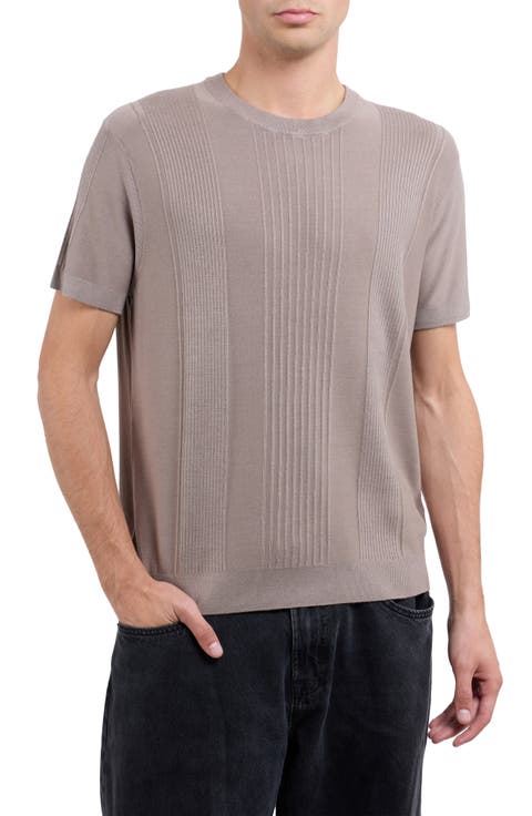 Stripe Short Sleeve Sweater