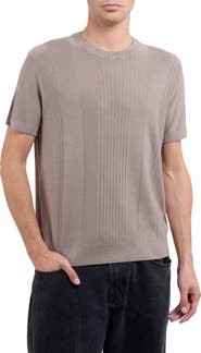 XRAY Stripe Short Sleeve Sweater