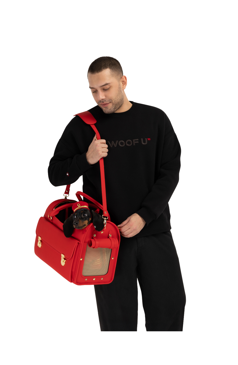 Moshiqa I Woof U Human Sweatshirt, Alternate, color, Black