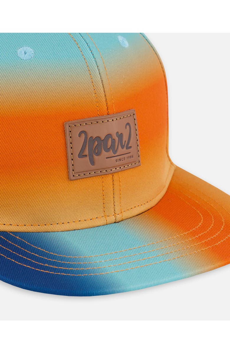 Deux par Deux Boy's Printed Cap Navy Blue, Turquoise, And Orange, Alternate, color, Navy Blue Turquoise And Orange