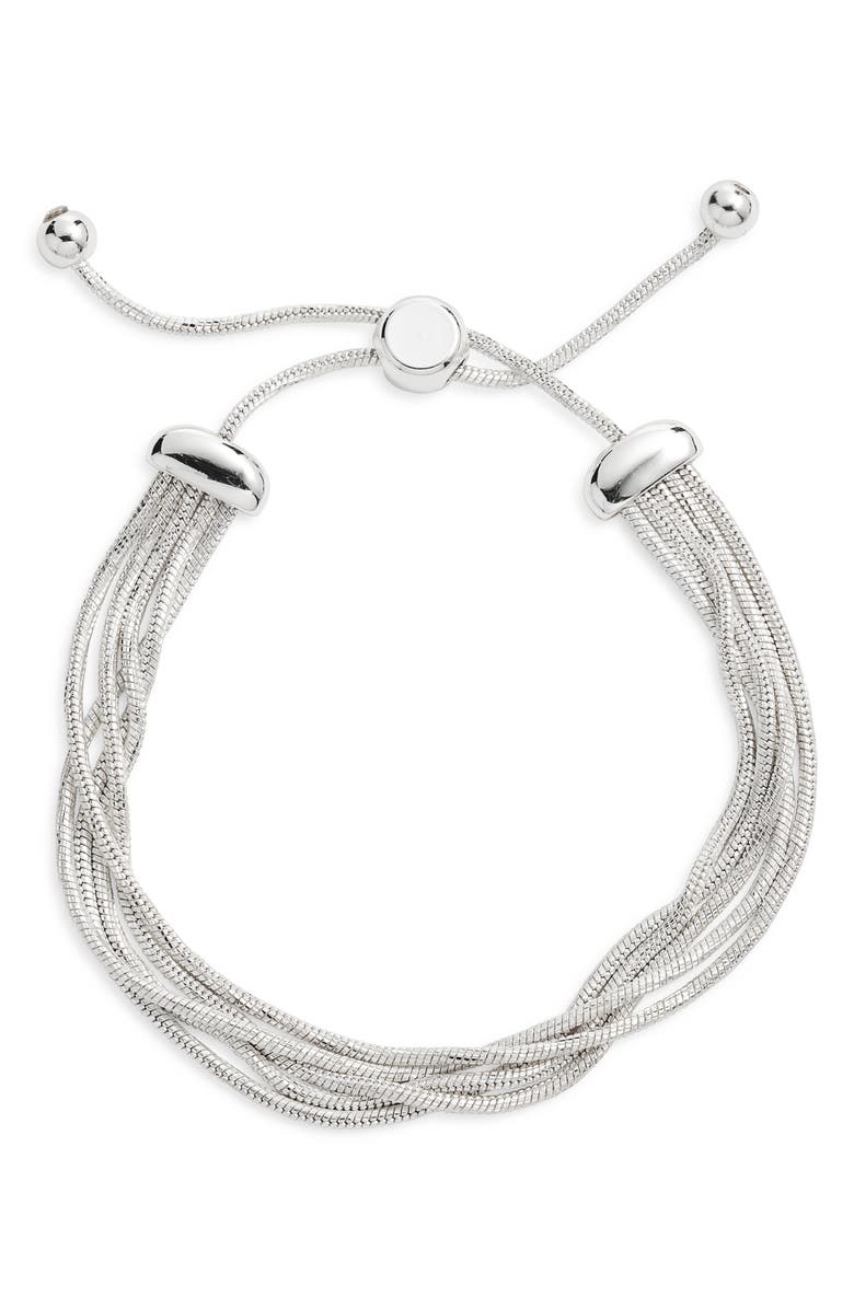 Nordstrom Multistrand Snake Chain Slider Bracelet, Main, color, 