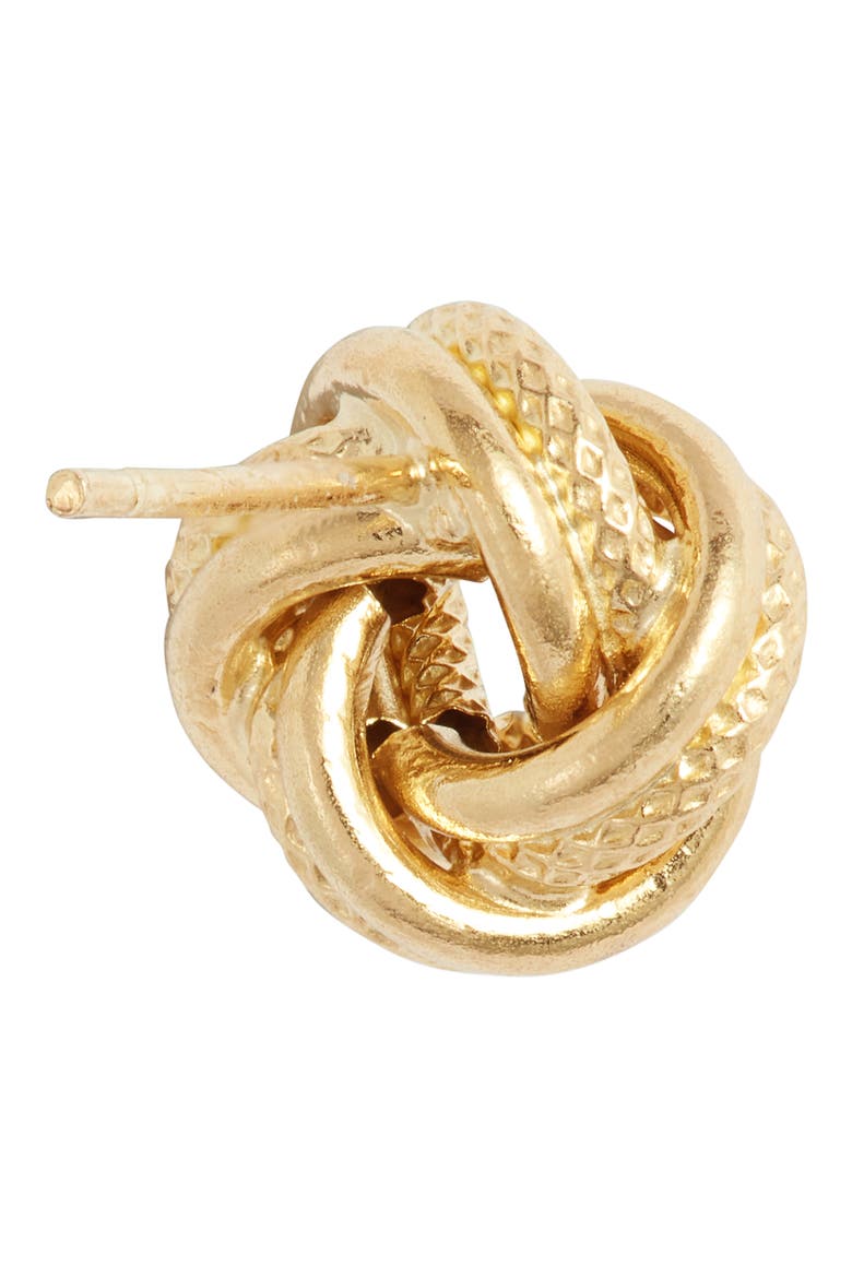 14K Gold Knot Stud Earrings, Alternate, color, YELLOW GOLD