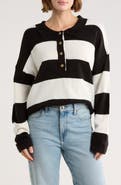 FRNCH Akiko Stripe Henley Sweater
