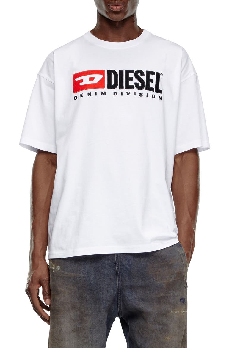 T-Boxt-Div Relaxed Logo T-Shirt, Main, color, WHITE