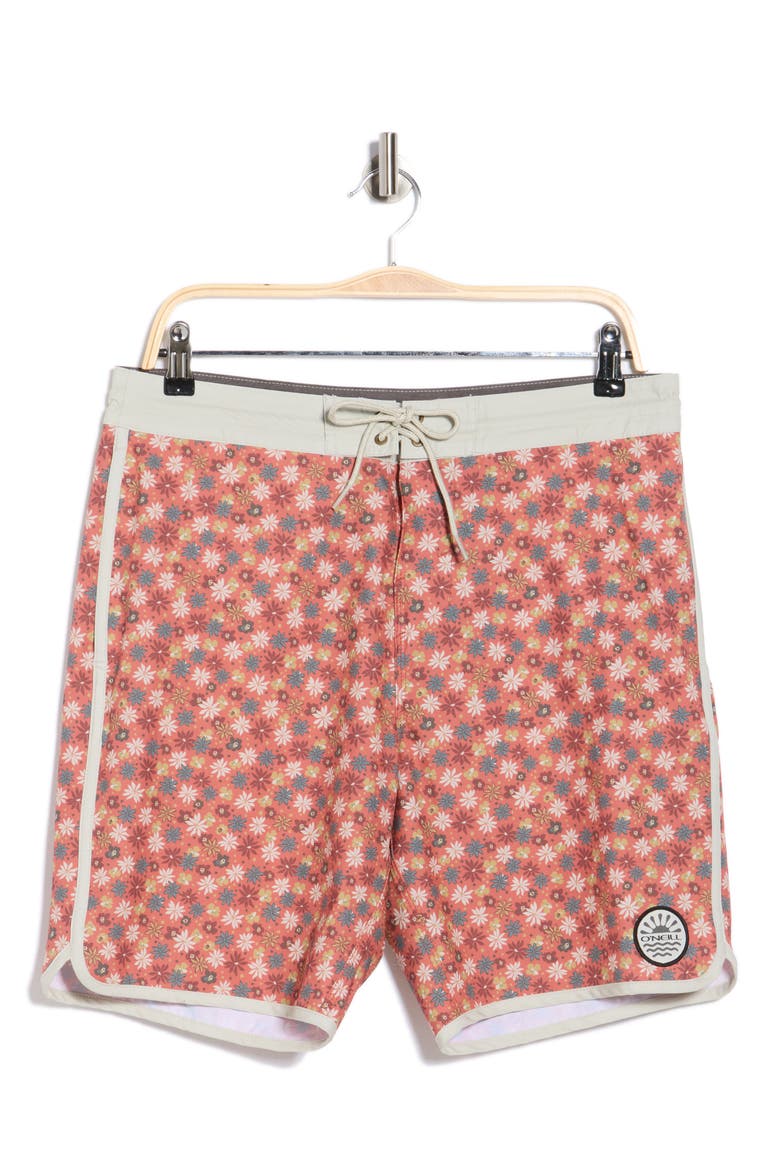 Cruzer Scallop Swim Trunks, Alternate, color, GINGER SPICE