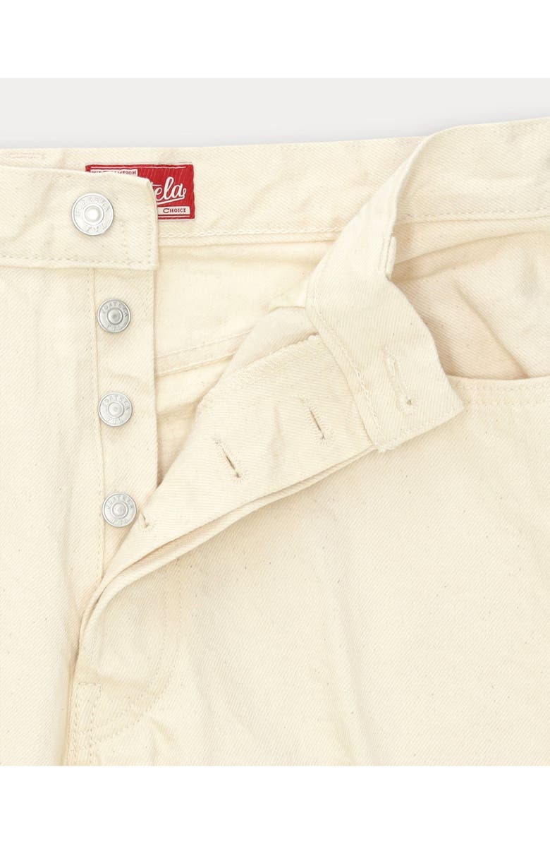 Fortela 914 Leo 29 Japanese Selvedge Five-Pocket High-Waist Bull Denim Pants, Alternate, color, Ecru