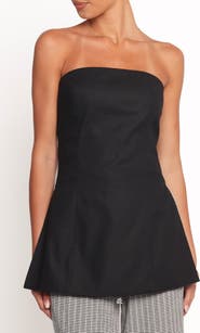 Petal & Pup Giovana Longline Strapless Cotton & Linen Top