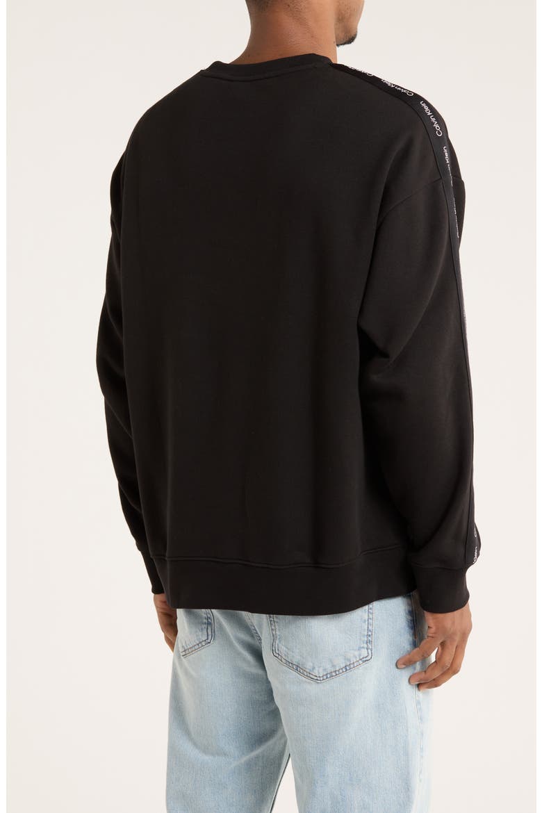 Logo Tape Long Sleeve T-Shirt, Alternate, color, BLACK