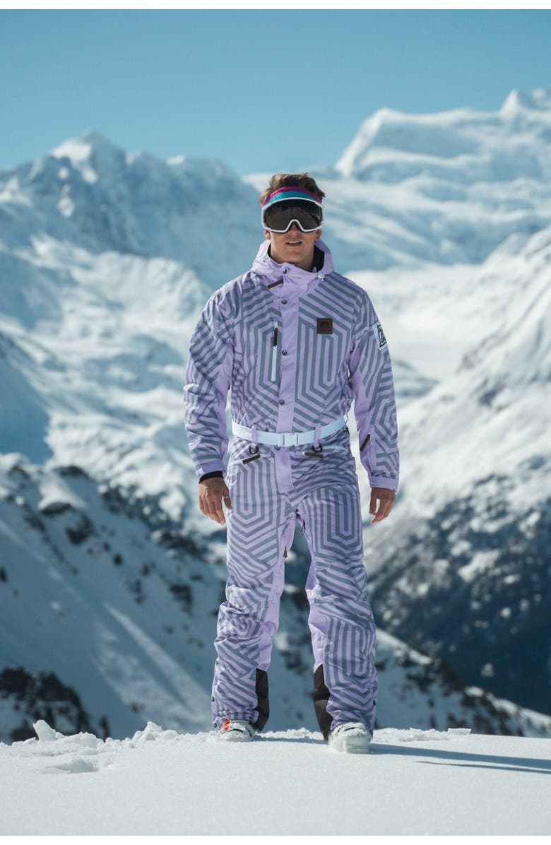 OOSC Fall Line Men's Ski Suit, Alternate, color, Purple & Grey