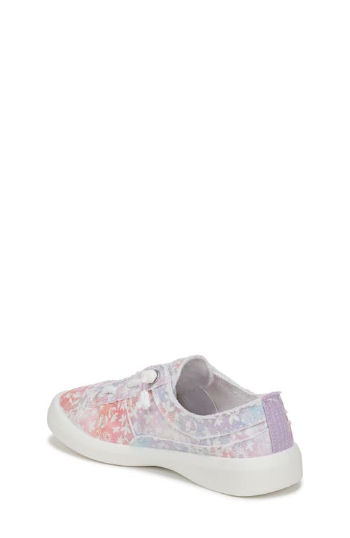 Shop Blowfish Malibu Kids' Beachside Slip-on Sneaker In White Multi Twill Fabric