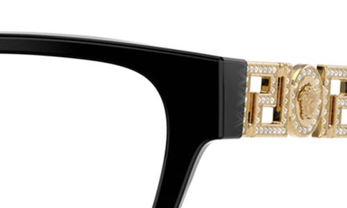 Versace 52mm Irregular Optical Glasses In Black