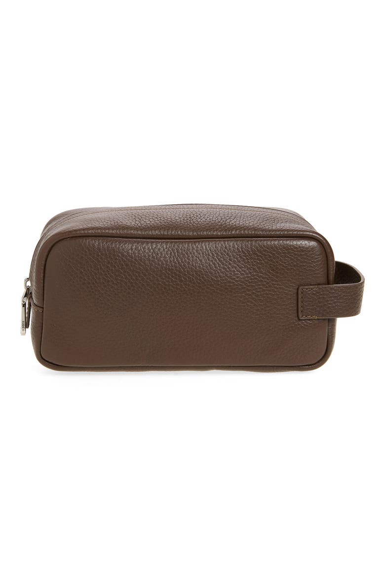 Nuvaro Leather Dopp Kit, Main, color, DATE PEBBLE