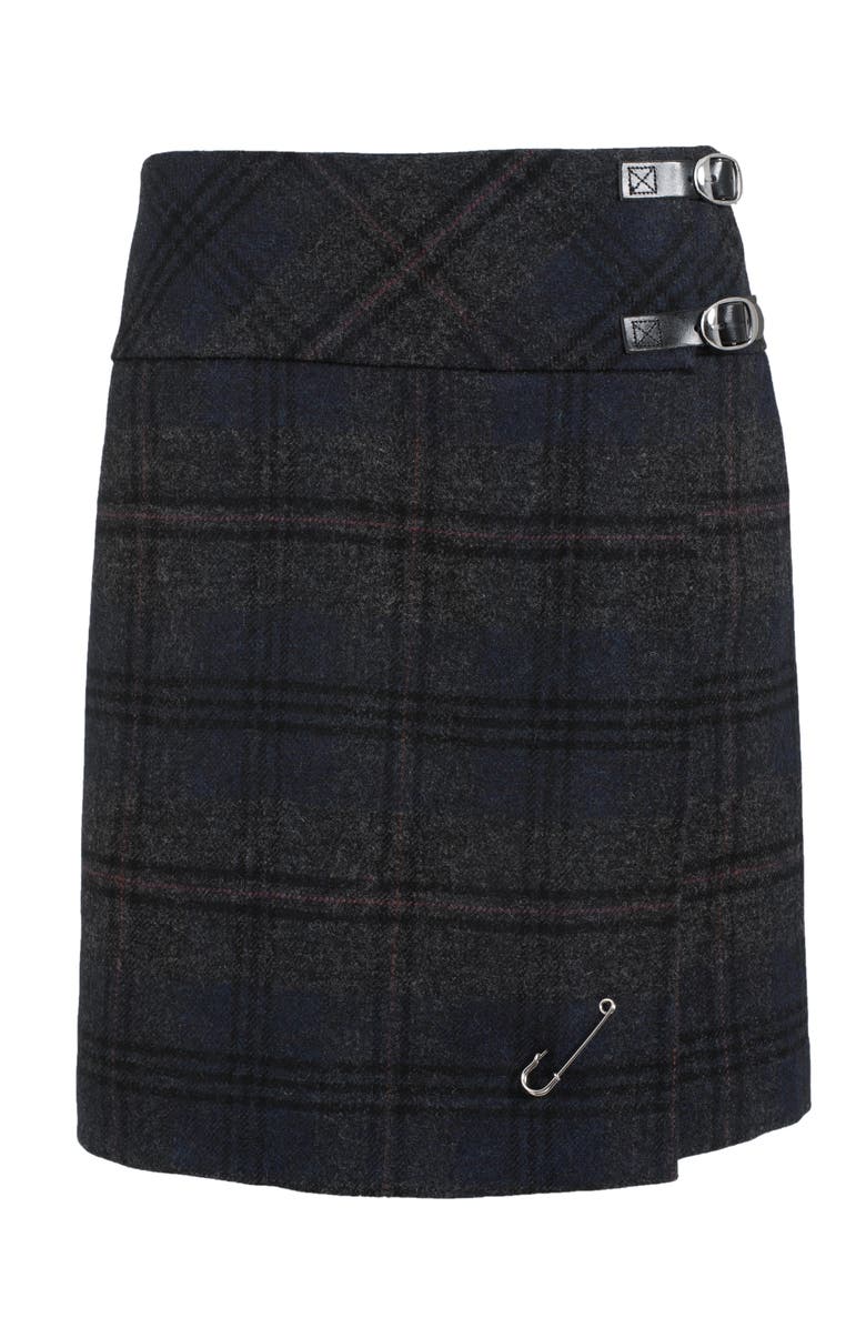 Celtic & Co. Celt Mini Kilt Skirt, Alternate, color, Navy Charcoal Tartan