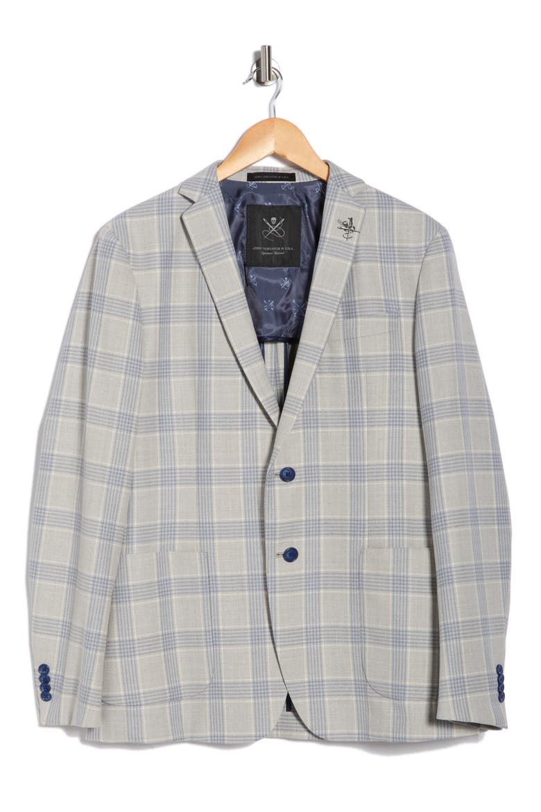 Plaid Two-Button Sport Coat, Alternate, color, TAN