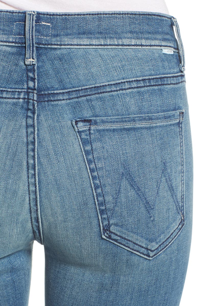 MOTHER The Stunner High Rise Ankle Fray Jeans, Alternate, color, 