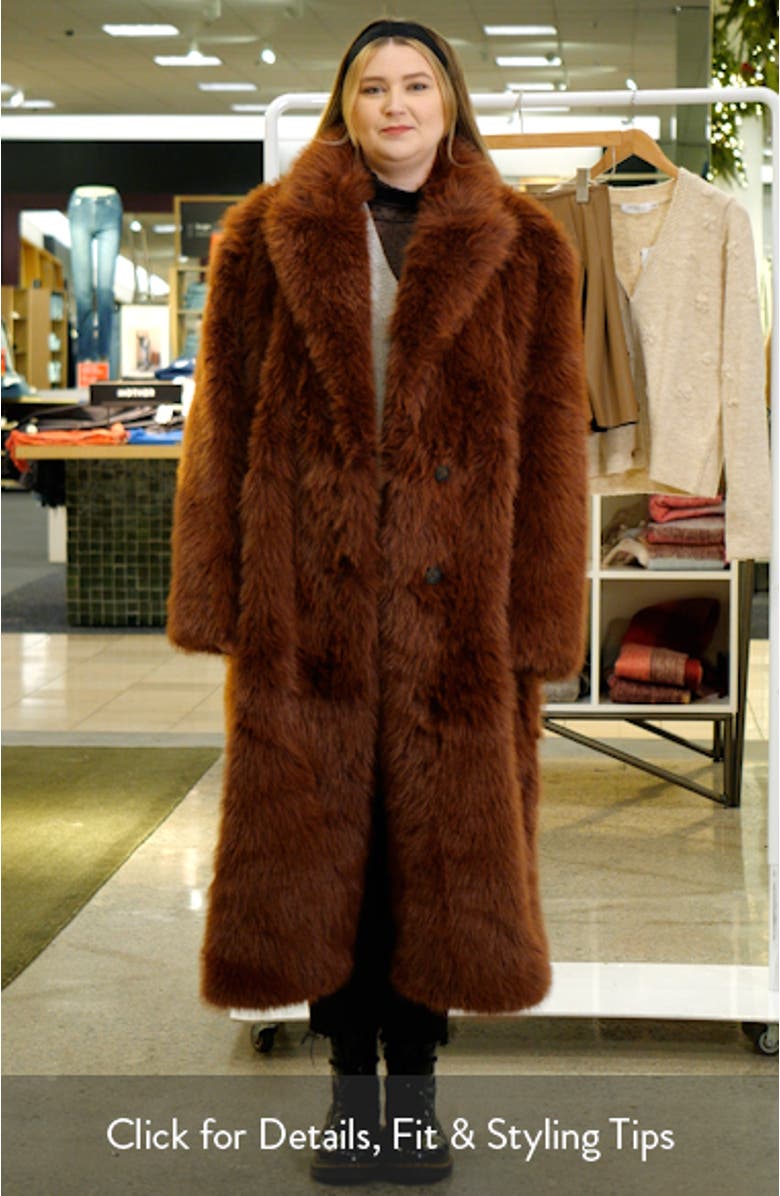 Faux Fur Longline Coat, sales video thumbnail