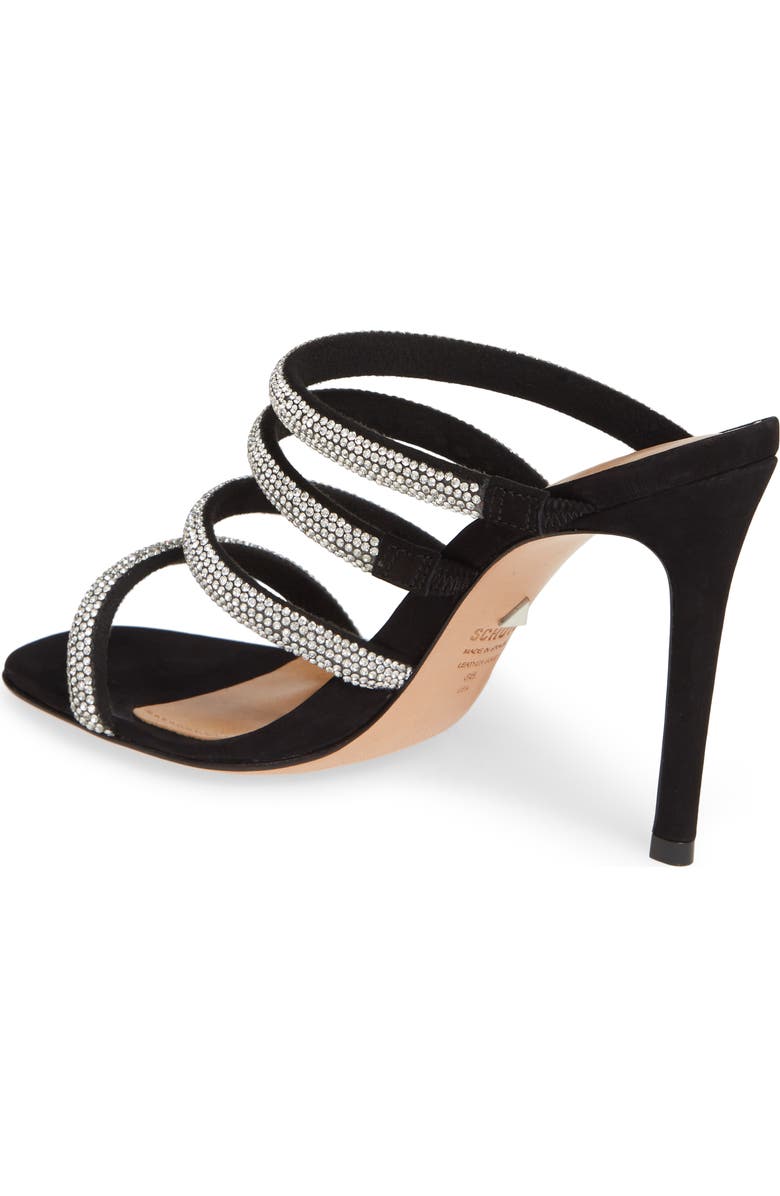 Schutz Sariah Strappy Crystal Slip-On Sandal, Alternate, color,