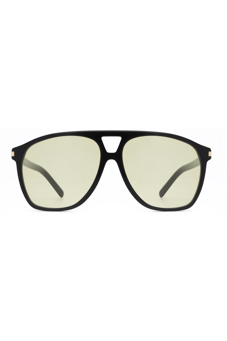 Toronto Aviator Sunglasses, Main, color, Black/Yellow