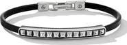 David Yurman Men's Pyramid Stud Leather ID Bracelet