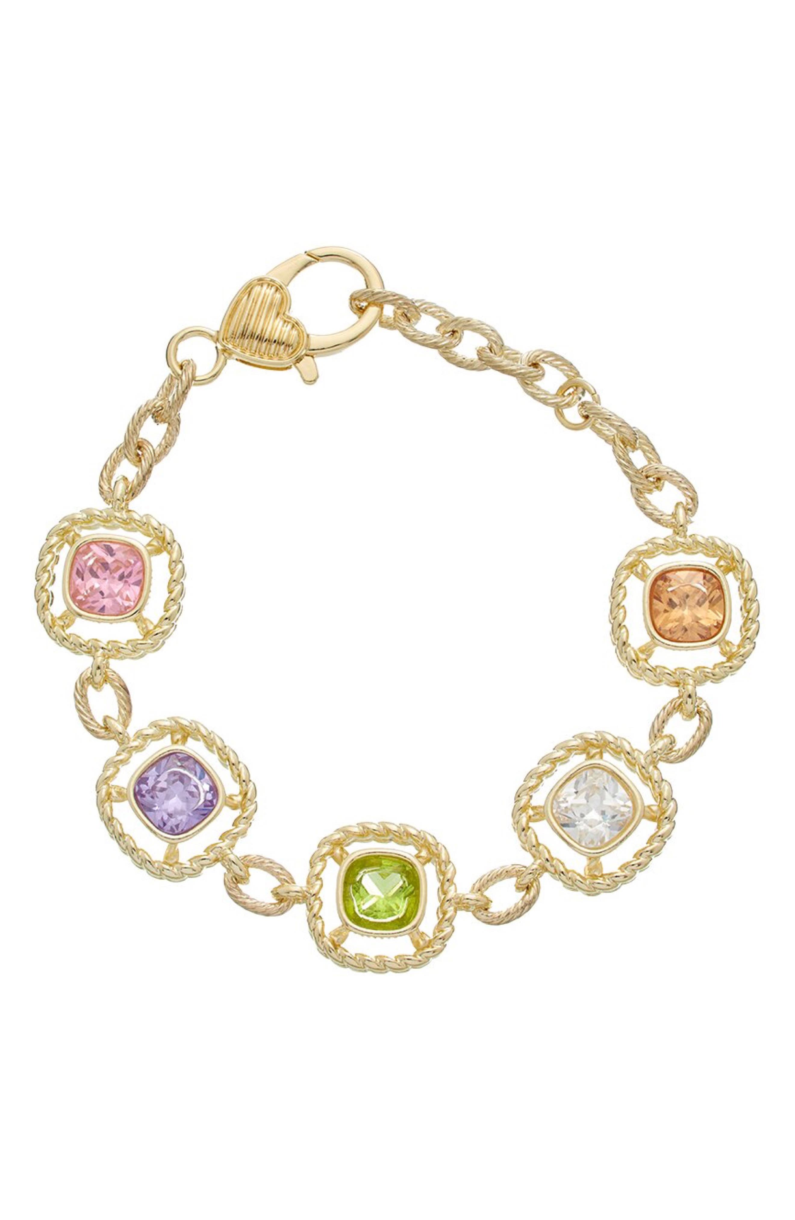 Multicolor Topaz Chain Bracelet