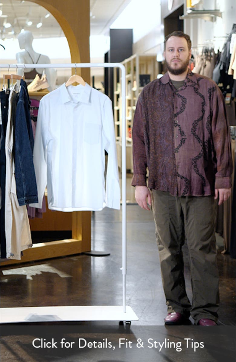 Stripe Performance Stretch Cotton Blend Sport Shirt, sales video thumbnail