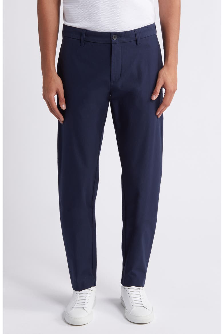 Tech-Smart Flat Front Chinos, Main, color, NAVY BLAZER