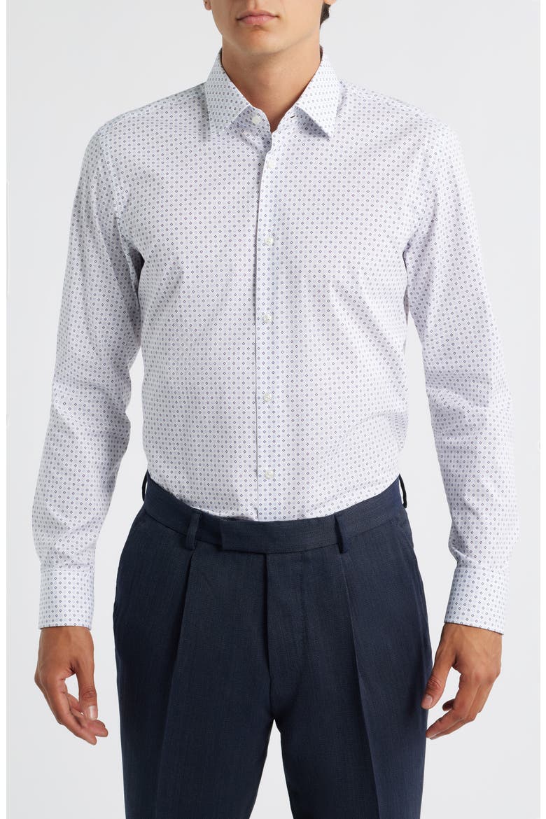 Hank Kent Stretch Cotton Dresss Shirt, Main, color, LT PAST/BU