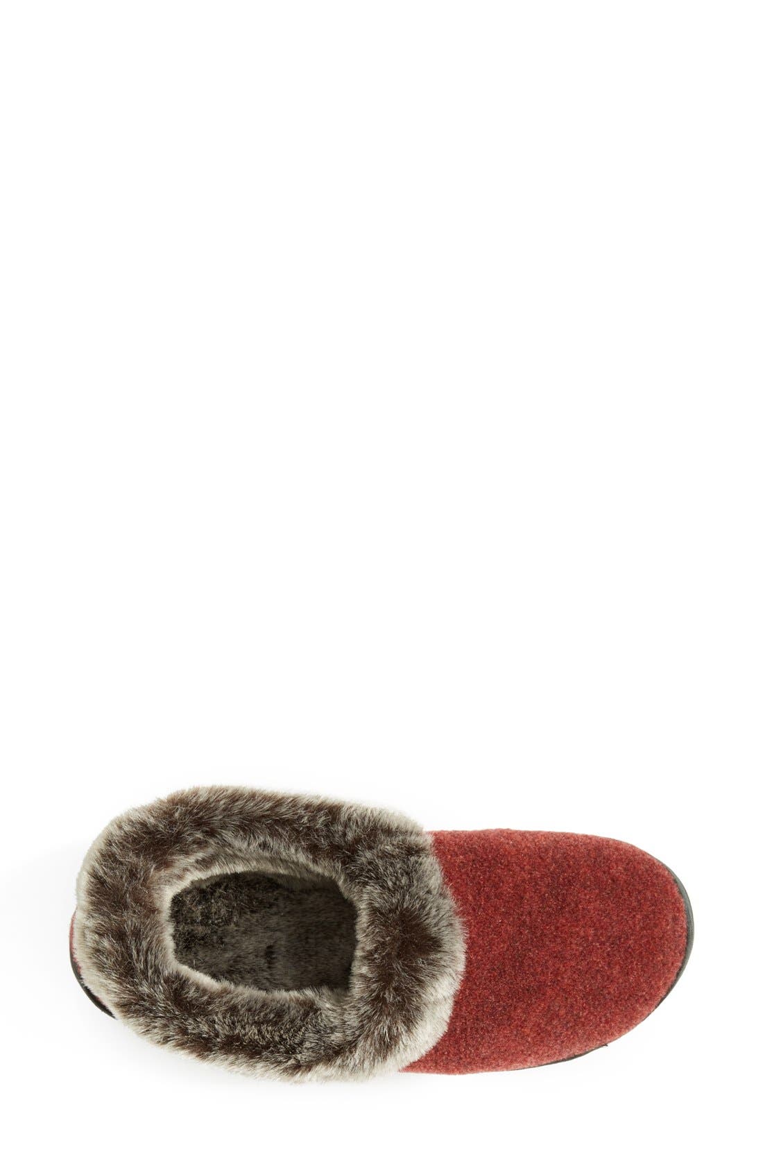 Acorn Faux Fur Slipper, Alternate, color, Crackleberry