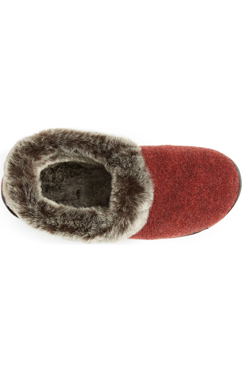 Acorn Faux Fur Slipper, Alternate, color, Crackleberry