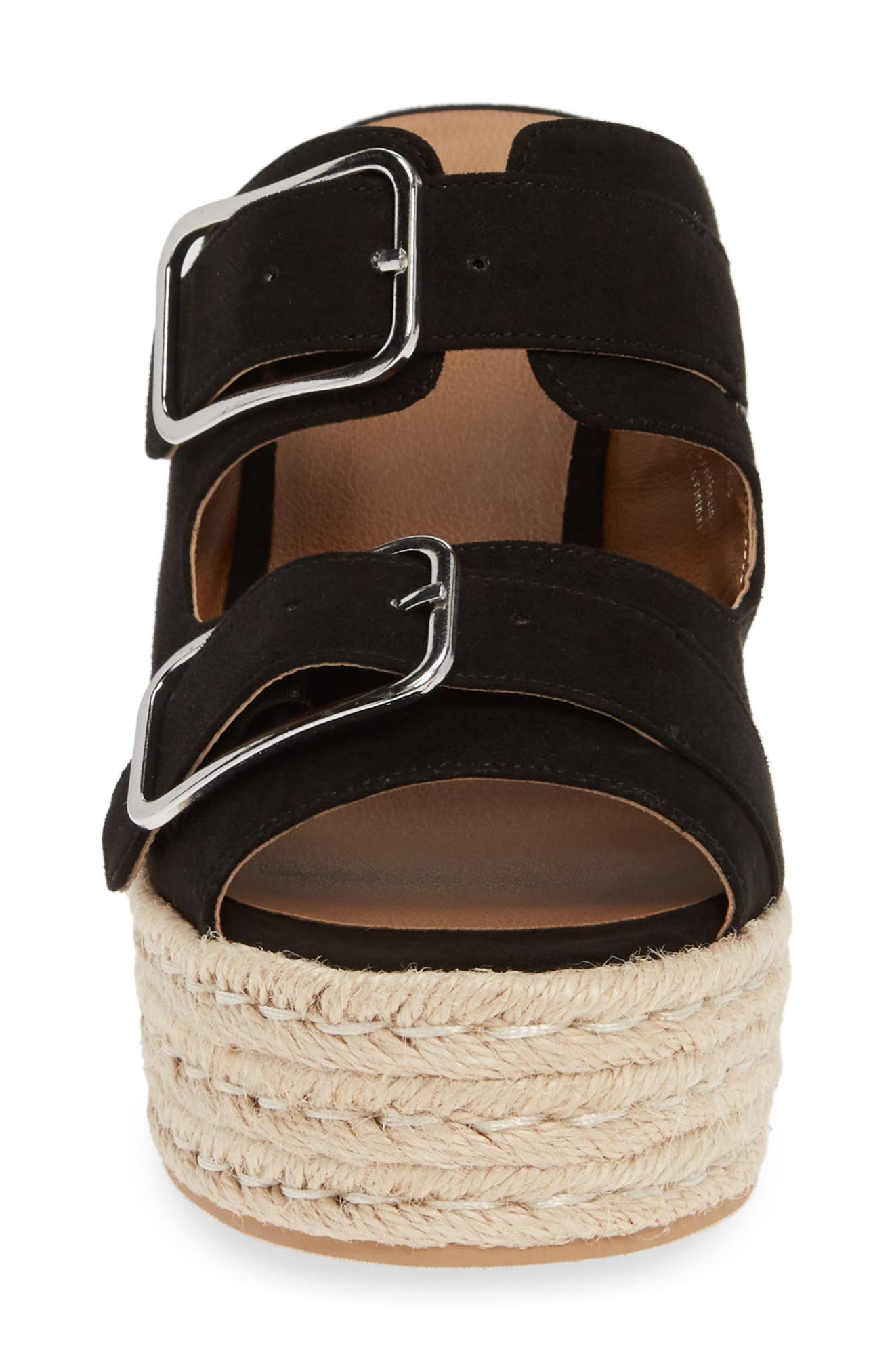 Dani Espadrille Wedge Sandal, Alternate, color, BLACK FAUX SUEDE
