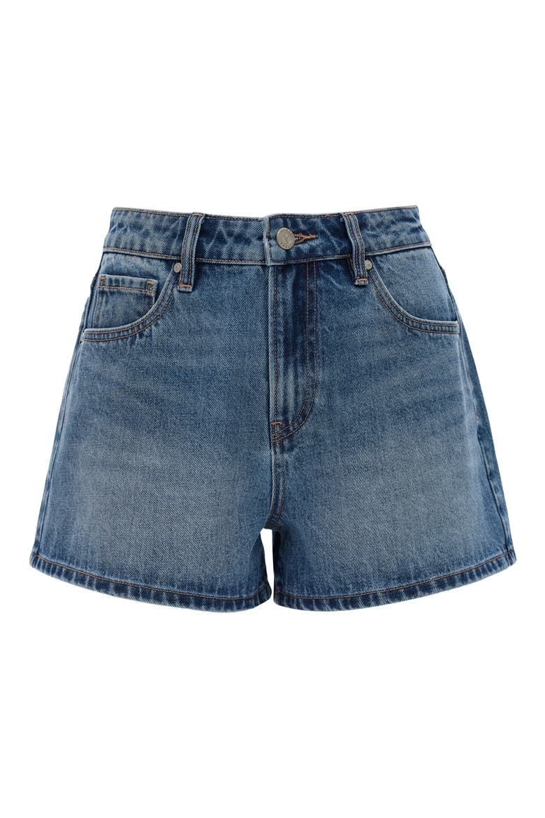 Denim Shorts, Alternate, color, MEDIUM BLUE