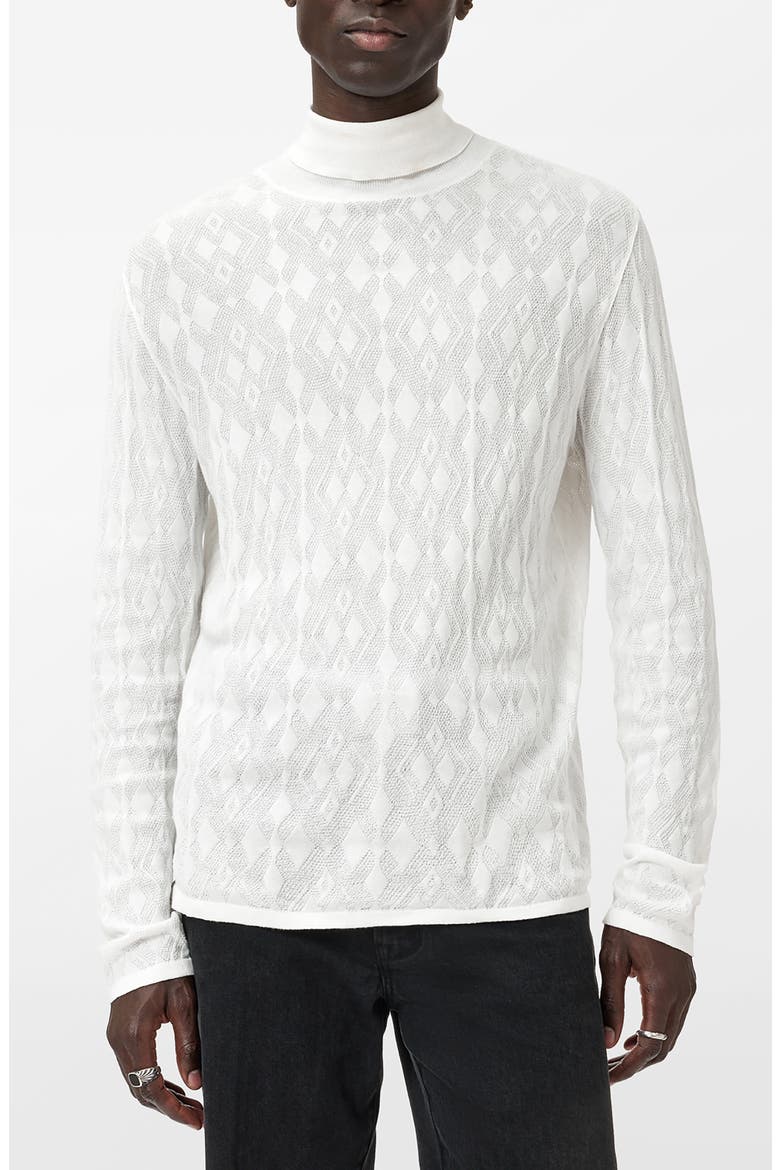 Alistair Broken Argyle Turtleneck Sweater, Alternate, color, SALT