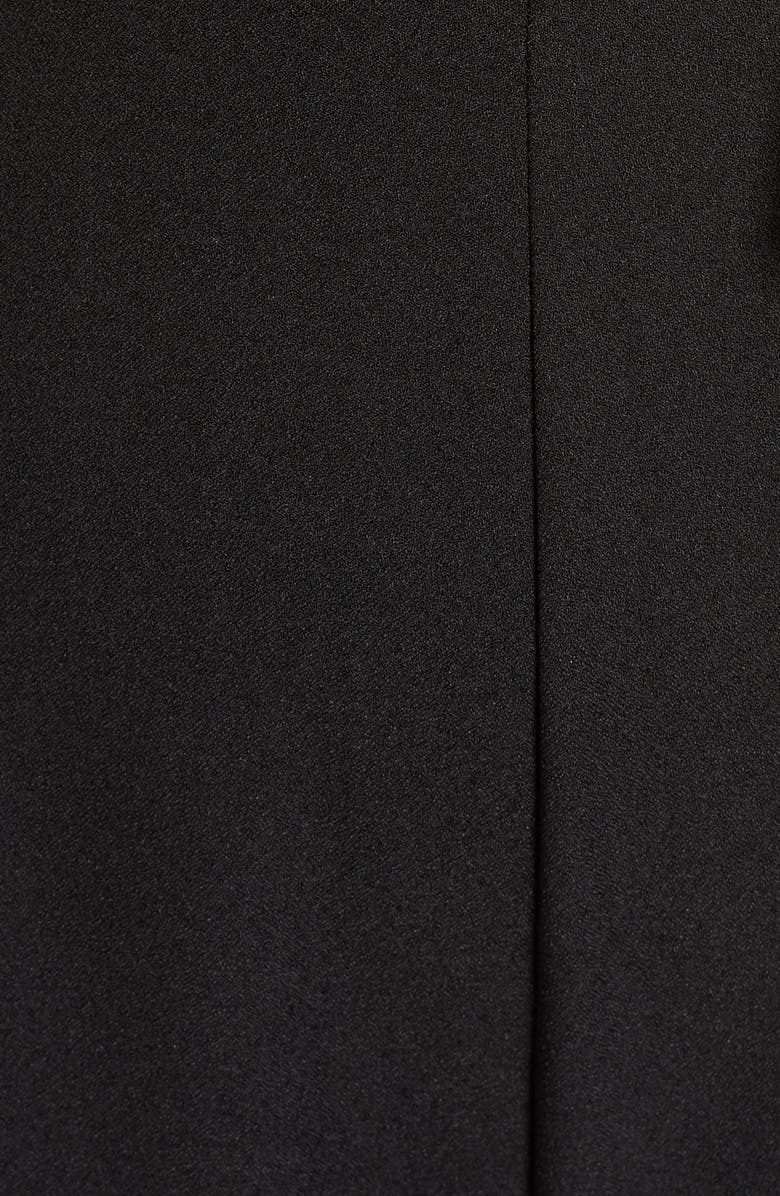 Kiyonna Charisma Faux Wrap Crepe Jumpsuit, Alternate, color, Black Noir