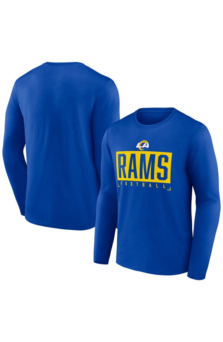 FANATICS Men's Fanatics Branded Royal Los Angeles Rams Big & Tall Wordmark Long Sleeve T-Shirt, Alternate, color, 