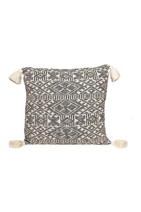 Toby Transitional Beige/Cream Throw Pillow